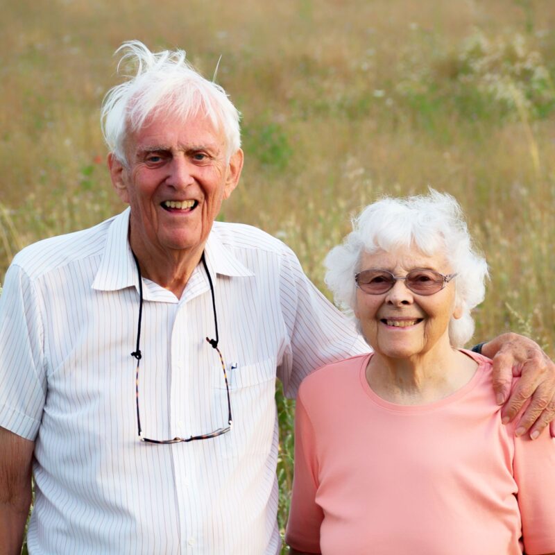 Martin & Audrey 90th birthday A portrait of Martin and Audrey Wood taken to celebrate their 90th birthday.