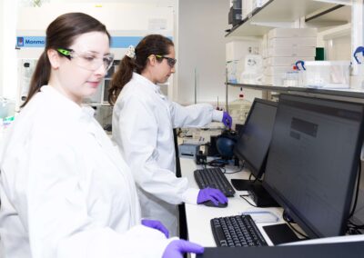 Lab work at the Wood Centre for Innovation.