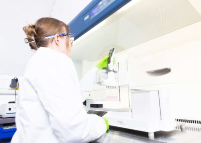 Experiments in the lab at the Wood Centre for Innovation.