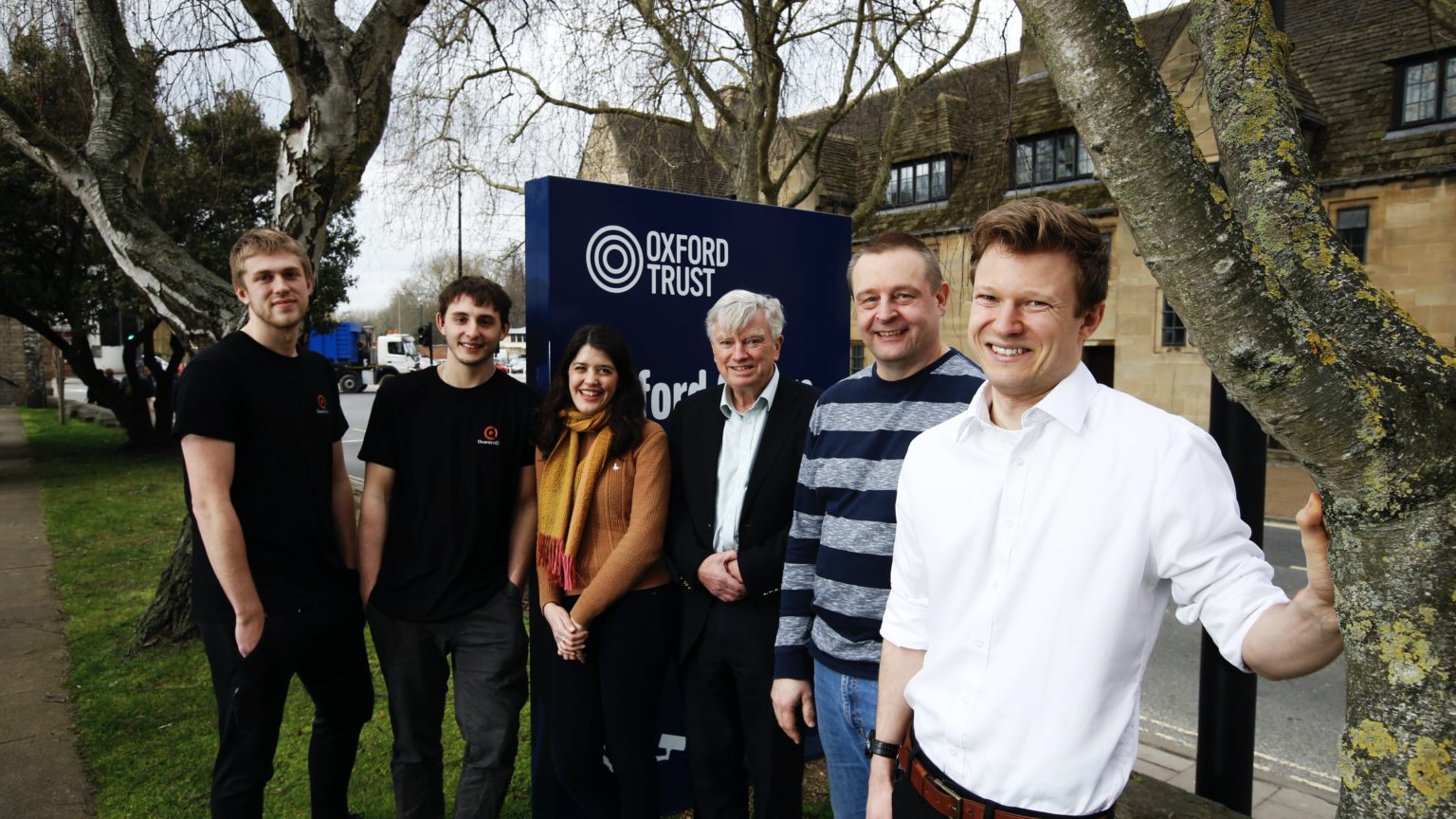 Team from Quantrolox outside the Oxford Centre for Innovation.