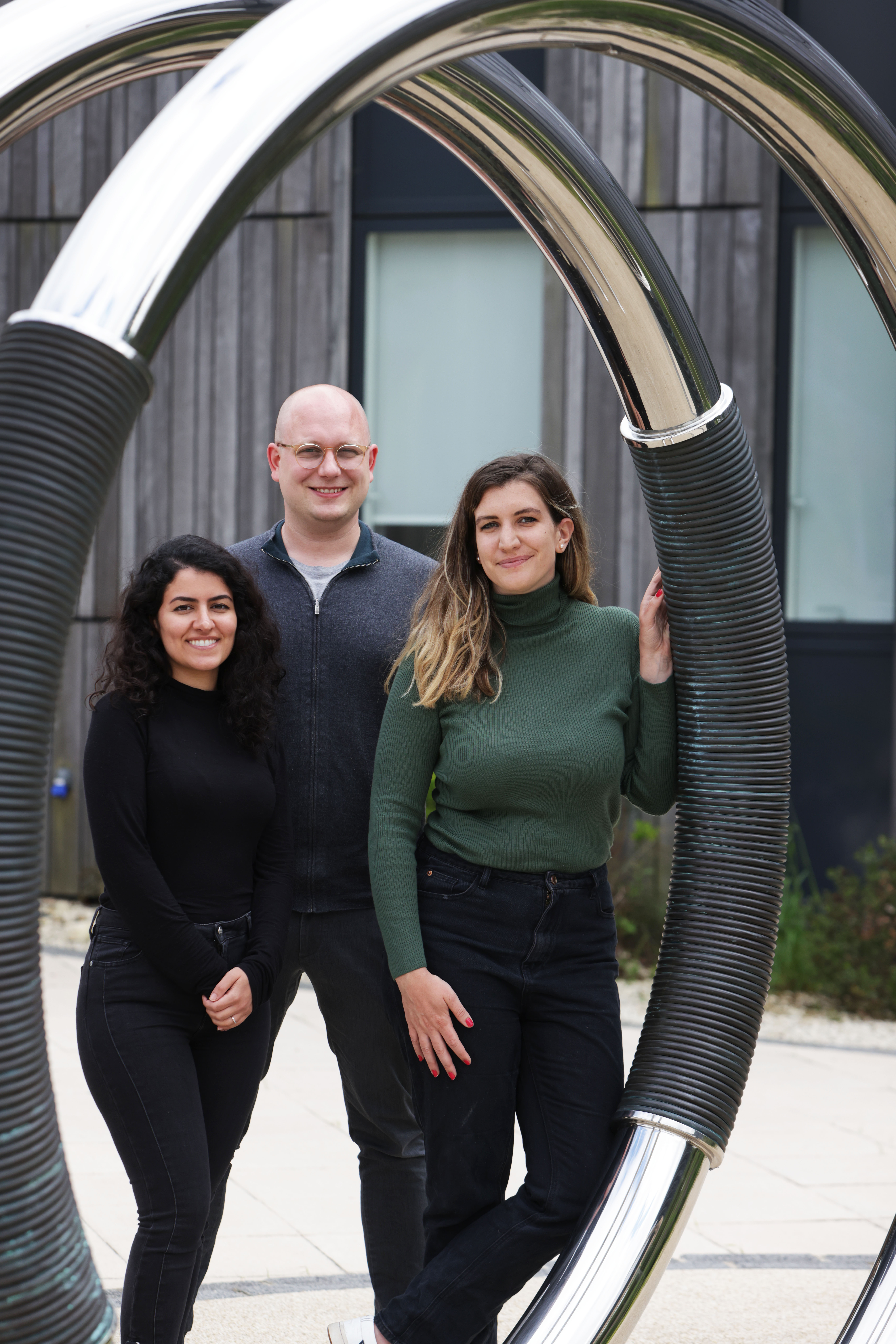 Team from Jack Fertility outside the Wood Centre for Innovation