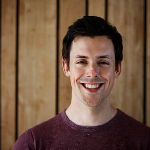 Joe Illingworth, from DJS Antibodies stands outside the Wood Centre for Innovation.