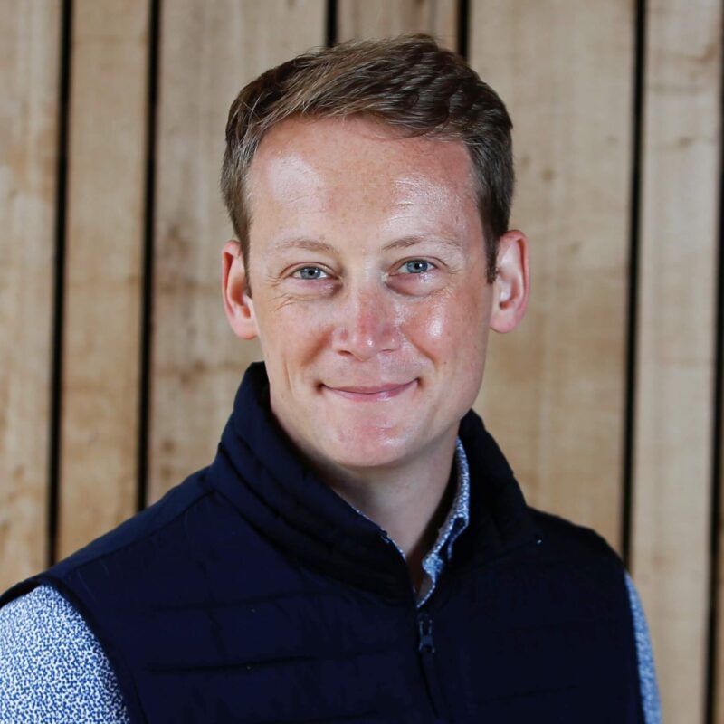 Portrait of John Blackwood, VP, Biology, Samsara Therapeutics outside the Wood Centre for Innovation.