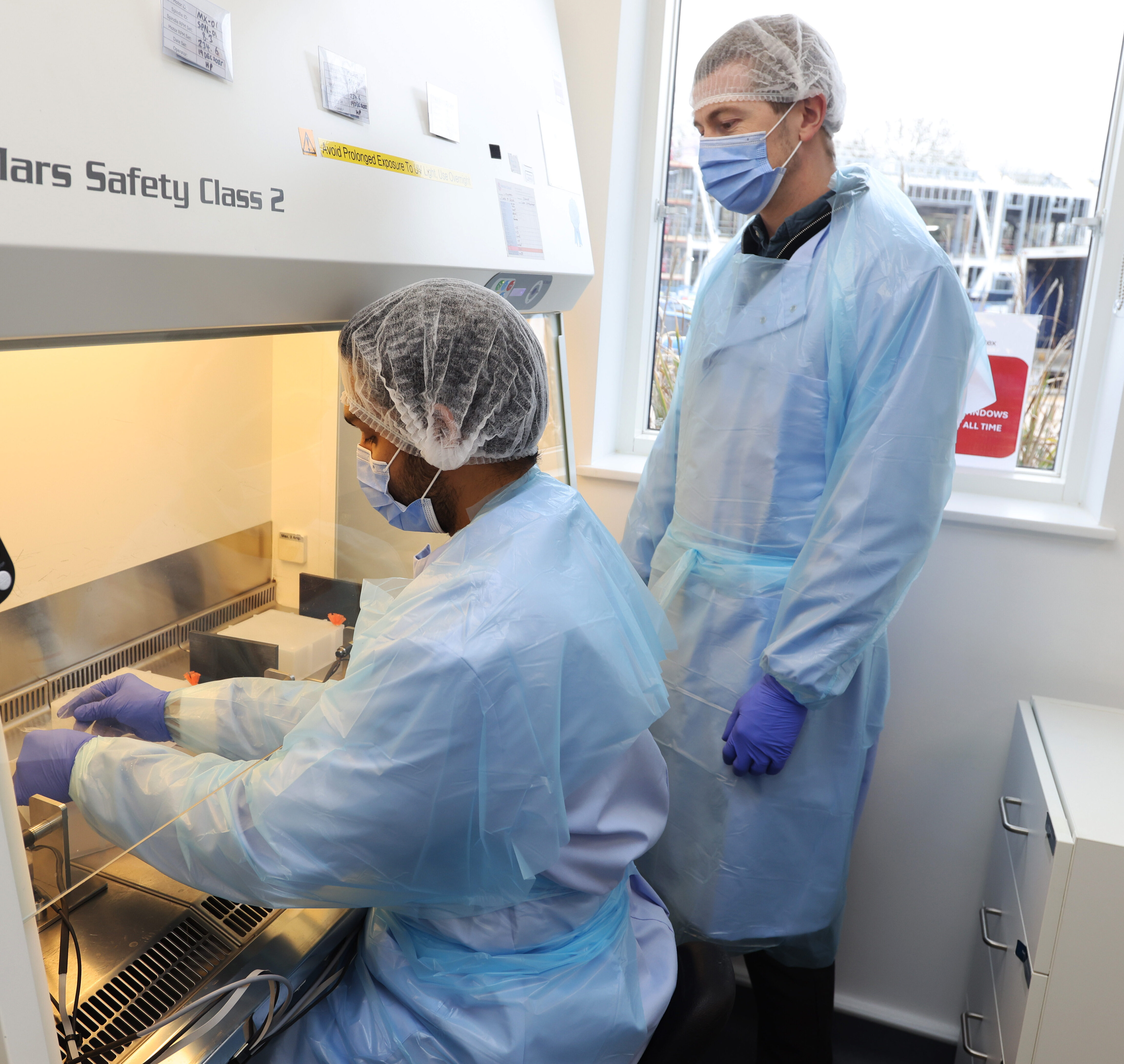 Spintex team in the shared lab at the Wood Centre for Innovation, 2020.